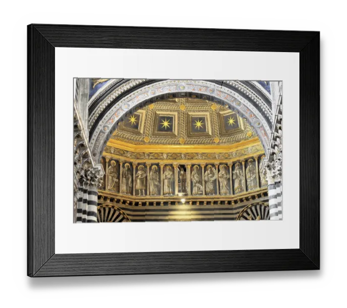 Framed Print : Detail, painted frescoes and sculptures Framed Print : Detail, painted frescoes and sculptures