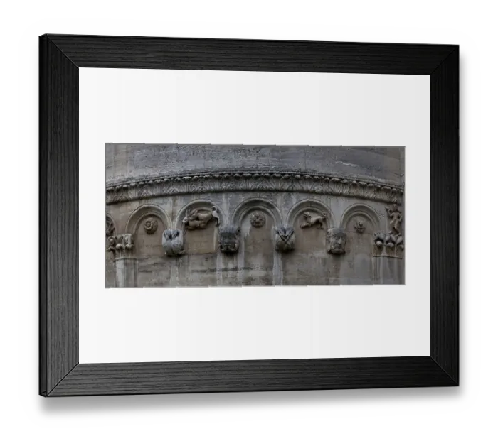 Framed Print : Main apse, hunting frieze, hound and hare