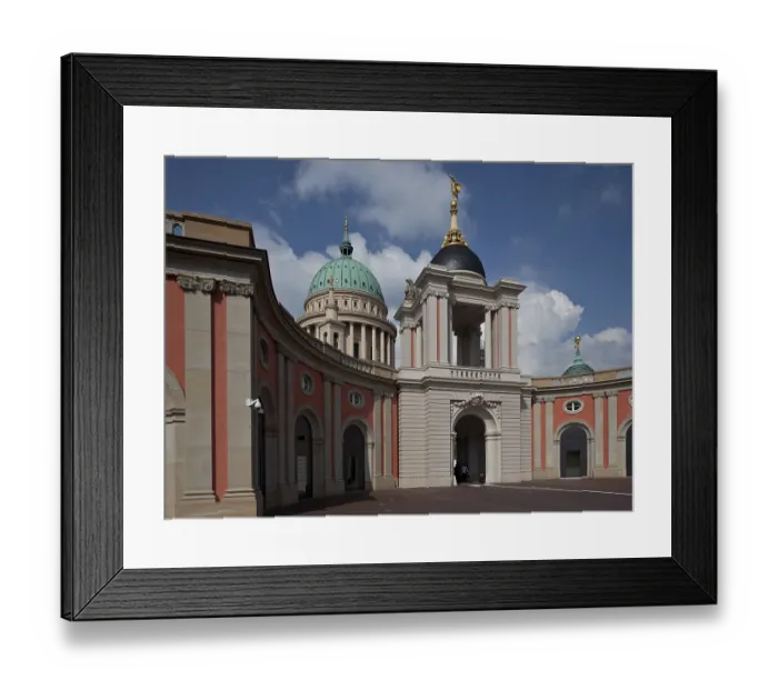 Framed Print : Courtyard to the north-east with Fortuna portal