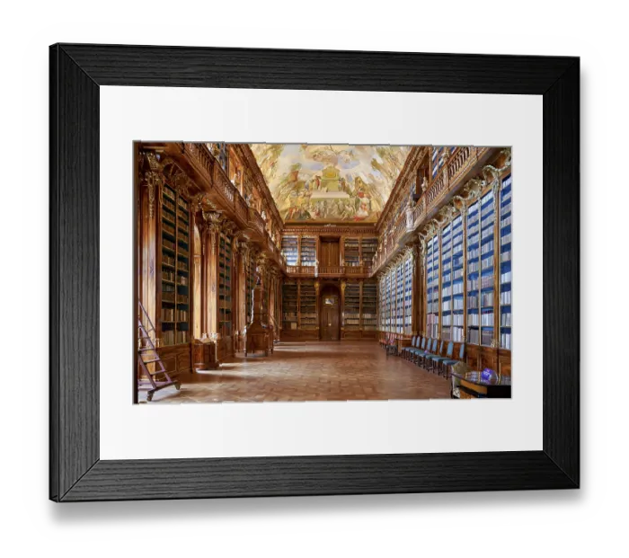 Framed Print : Prague Czech Republic. The old library at Strahov monastery Framed Print : Prague Czech Republic. The old library at Strahov monastery