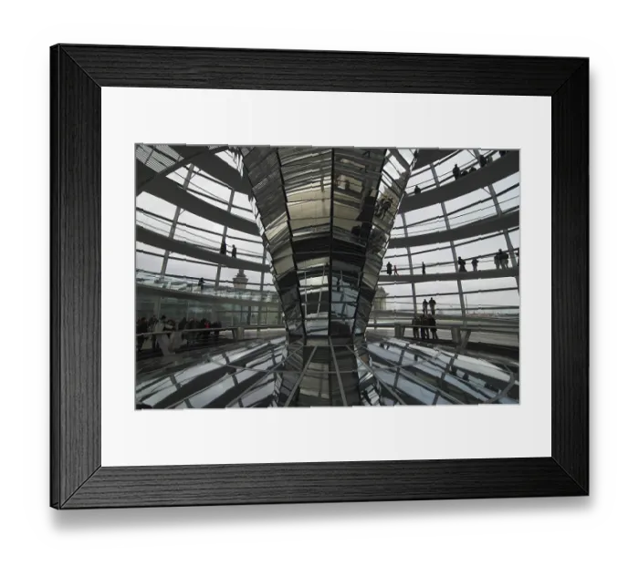 Framed Print : Visitors at the modern dome of the german House of Parliament Reichstag Berlin Germany