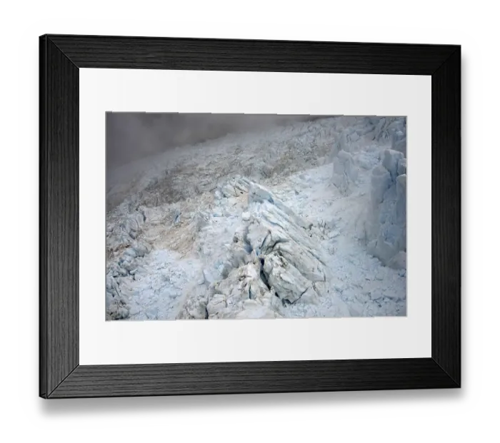 Framed Print : Huge blocks of ice on Franz Josef Glacier