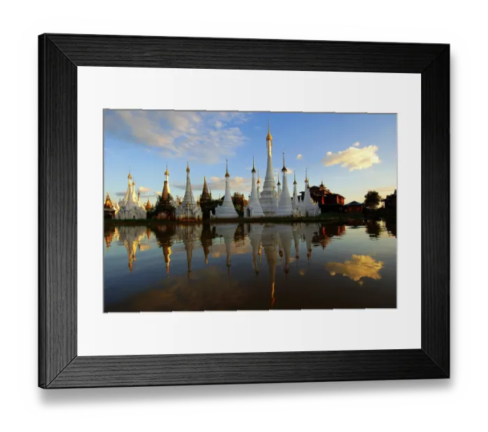 Framed Print : Myanmar, Asia, Pagodas, Inle Lake, Asia