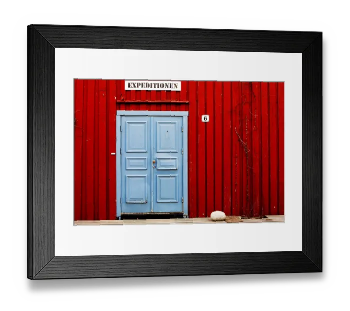 Framed Print : Entrance to a tour operator's office for expeditions