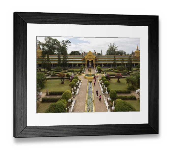 Framed Print : View from the Phra Maha Chedi Chai Mongkhon Pagoda