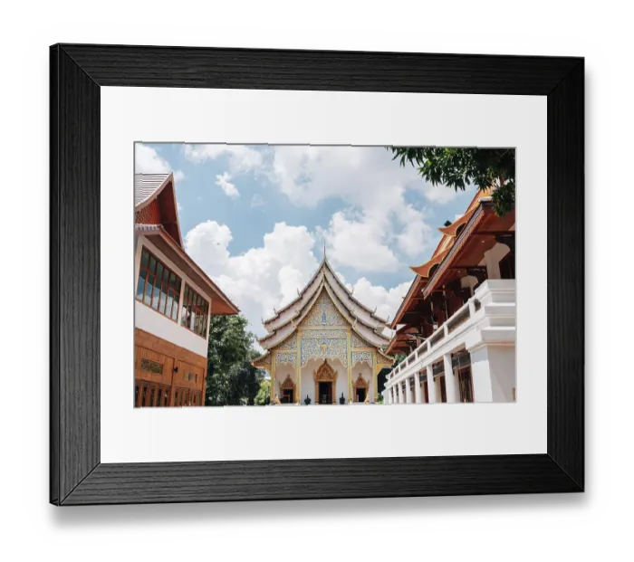 Framed Print : Wat Santitham temple in Chiang Mai, Thailand, Asia