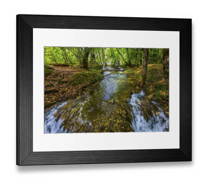 Framed Print : Autumn trip to Croatia, the park Plitvice Lakes