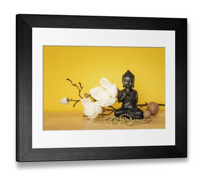 Framed Print : An image of a buddha statue sign for peace and wisdom