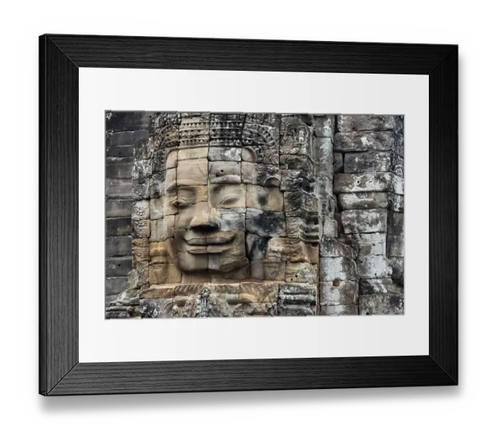 Framed Print : Buddha faces, Bayon Temple, Angkor Wat