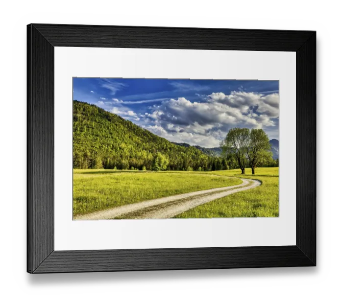 Framed Print : Jachental with a view of the Bavarian Pre-Alps