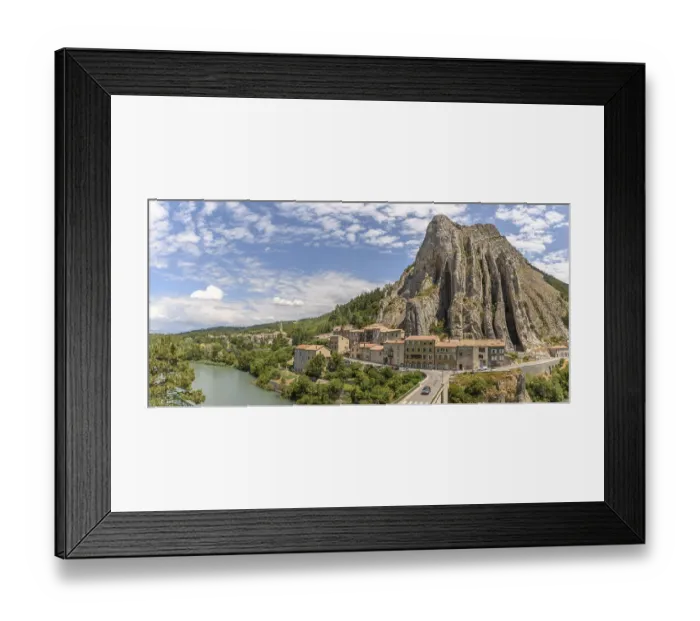 Framed Print : The Rocher de La Baume above the Durance at Sisteron in Provence