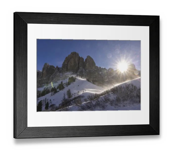Framed Print : View of the Gardena Pass, South Tyrol