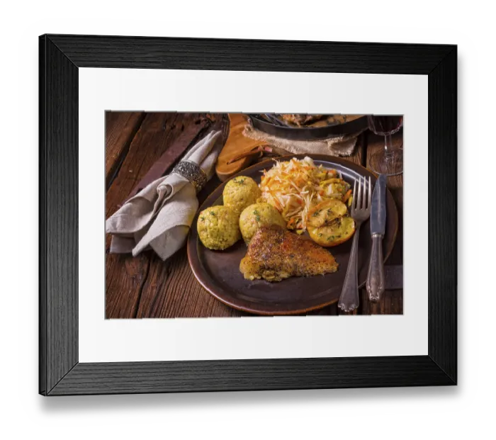 Framed Print : Roast duck with dumplings Framed Print : Roast duck with dumplings