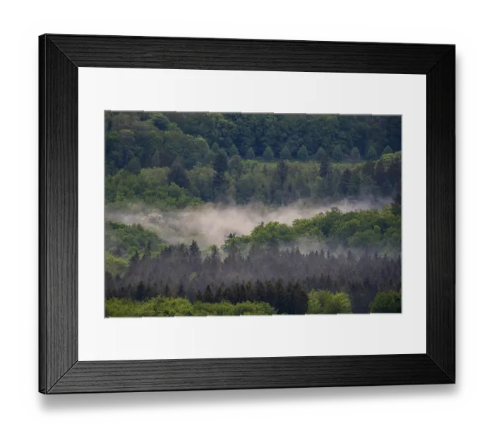Framed Print : Fog over the forest near Tholey Framed Print : Fog over the forest near Tholey