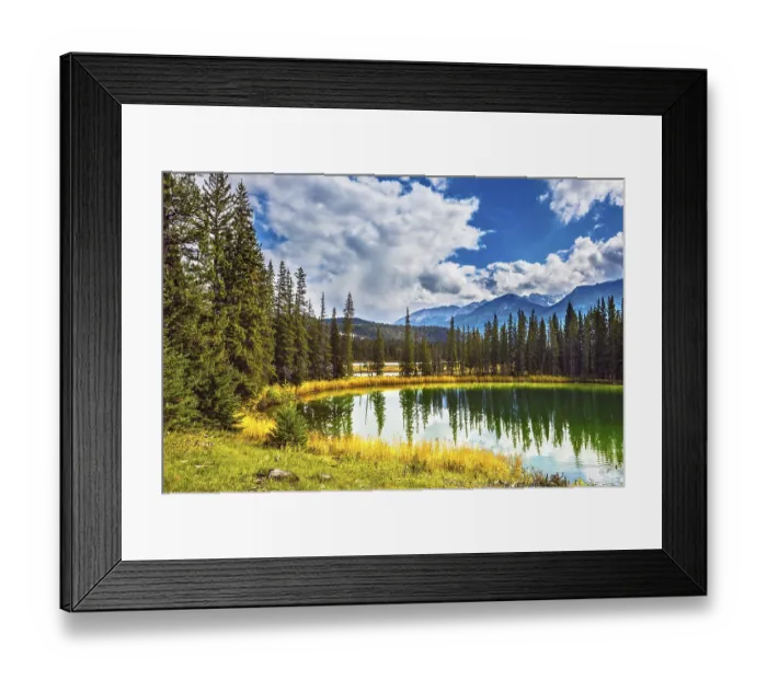 Framed Print : Autumn day in Jasper National Park in the Rockies of Canada