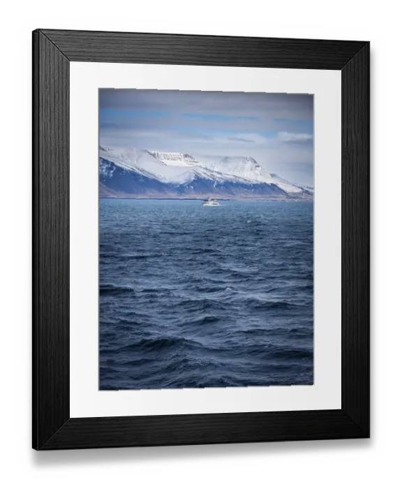 Framed Print : A large body of water with mountains in the background Framed Print : A large body of water with mountains in the background