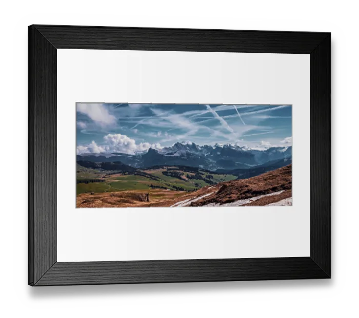 Framed Print : Panoramic view of the Alps in South Tyrol