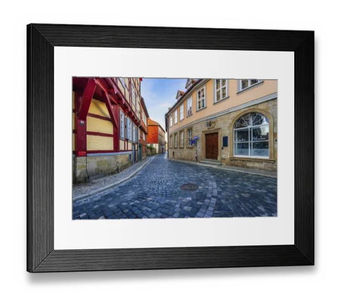 Framed Print : Half-timbered houses in Quedlinburg Harz