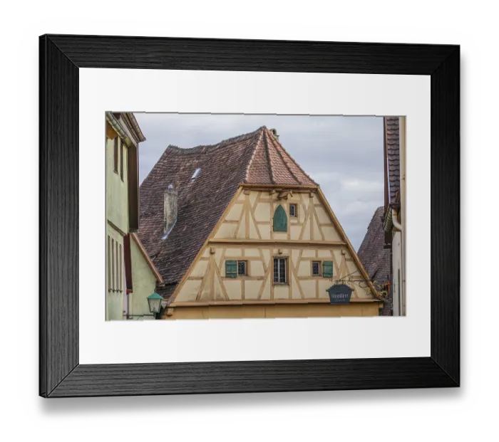 Framed Print : Gable of a half-timbered house