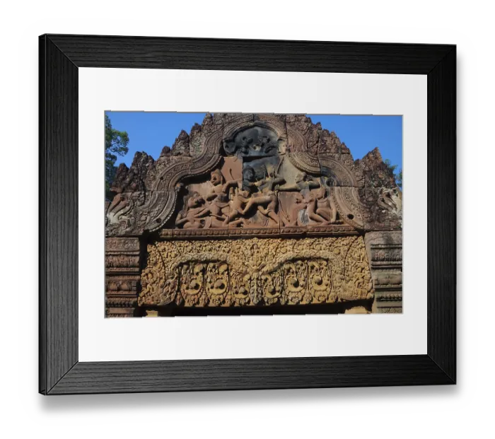 Framed Print : Relief, Banteay Srei Temple, Angkor Wat Framed Print : Relief, Banteay Srei Temple, Angkor Wat