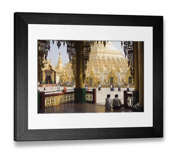 Framed Print : Shwedagon Pagoda, Buddhist temple
