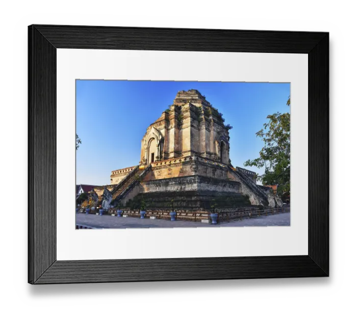 Framed Print : Wat Chedi Luang, a Buddhist temple in Chiang Mai