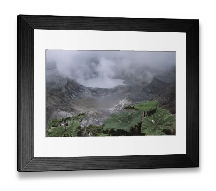 Framed Print : View of the main crater of the volcano Poas