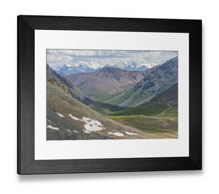 Framed Print : Chong Ashuu Pass at 3800 metres above sea level