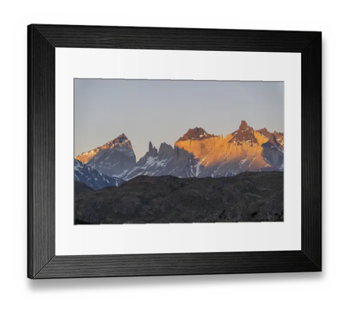 Framed Print : Sunset at Lago Grey, Torres del Paine National Park