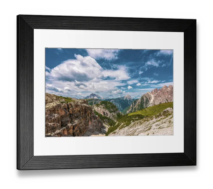 Framed Print : Panoramic view of the Dolomites, Italy, Europe Framed Print : Panoramic view of the Dolomites, Italy, Europe
