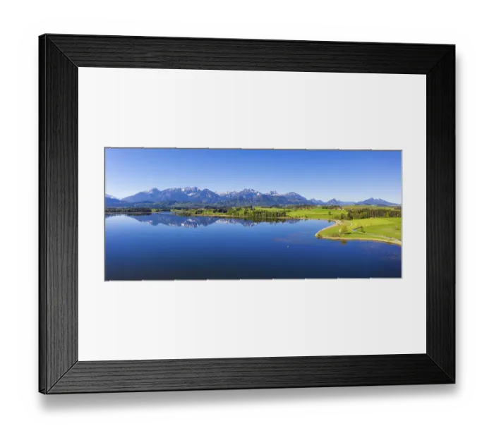 Framed Print : Panorama, Hopfensee, Tannheimer mountains with Gehrenspitze Framed Print : Panorama, Hopfensee, Tannheimer mountains with Gehrenspitze