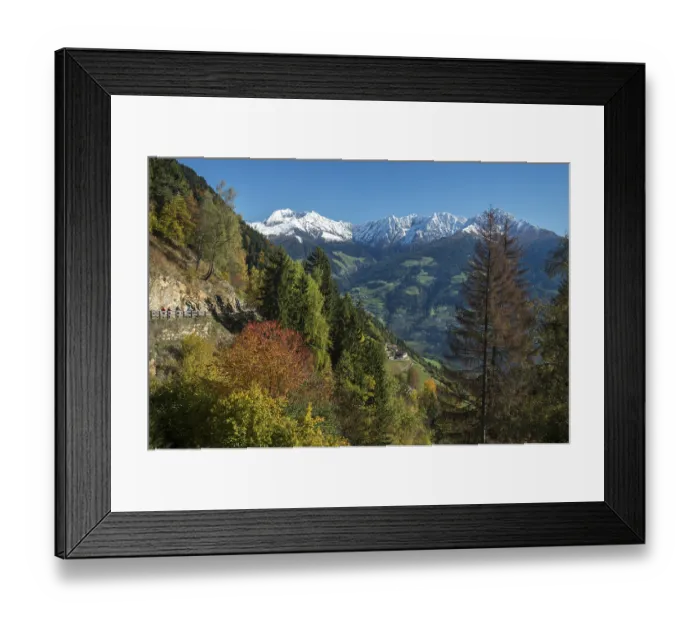 Framed Print : Autumn scenery in the mountains of South Tyrol