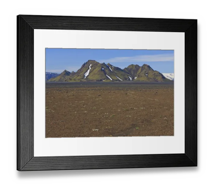 Framed Print : Mountains in an arid volcanic landscape