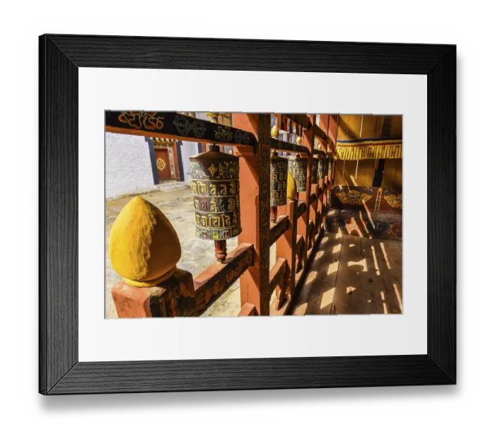 Framed Print : Prayer mills in the monastery fortress Framed Print : Prayer mills in the monastery fortress