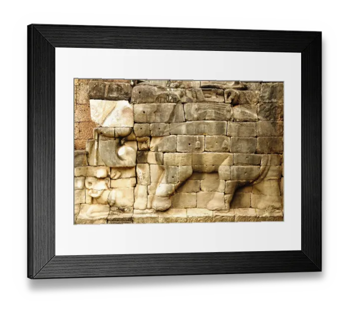 Framed Print : Terrace of the Elephants, Angkor Thom complex