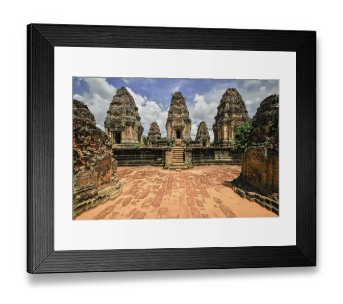 Framed Print : Ancient buddhist khmer temple in Angkor Wat complex