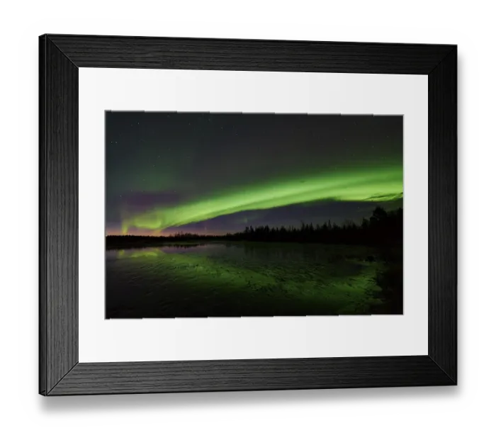 Framed Print : Northern Lights (Aurora borealis) reflected in the Taerendoeaelven Framed Print : Northern Lights (Aurora borealis) reflected in the Taerendoeaelven