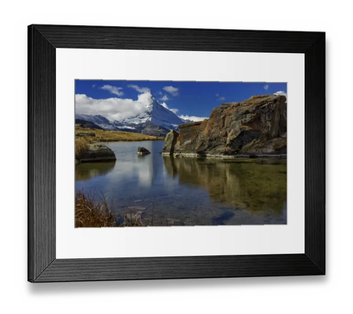 Framed Print : Zermatt, Matterhorn, Stellisee. Switzerland