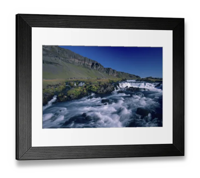 Framed Print : Fossalar stream, Iceland, Europe Framed Print : Fossalar stream, Iceland, Europe