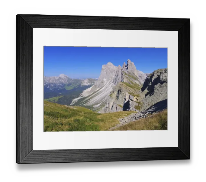 Framed Print : Odle Group in the Dolomites, Gruppo delle Odle in Dolomites