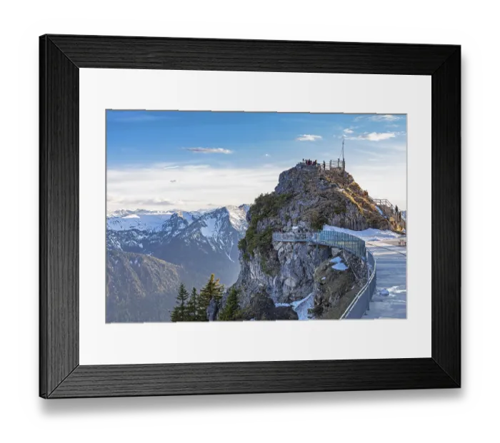 Framed Print : Viewing platform on the summit of the Wendelstein