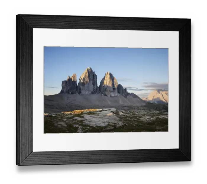 Framed Print : Tre Cime at sunrise, Italian Dolomites