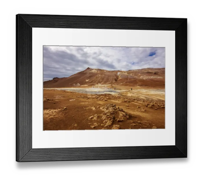Framed Print : The vulcano Namafjall and Hveraroend in the Myvatn-Area