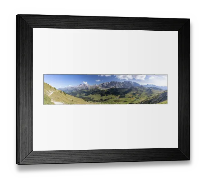 Framed Print : Alpine panorama, mountain range with First