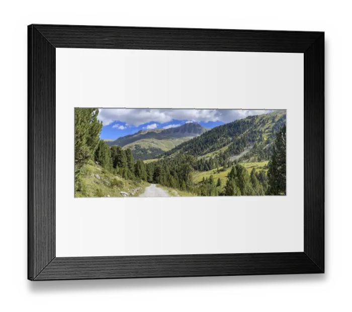 Framed Print : Gravel path from Alp Astras to S-charl Framed Print : Gravel path from Alp Astras to S-charl