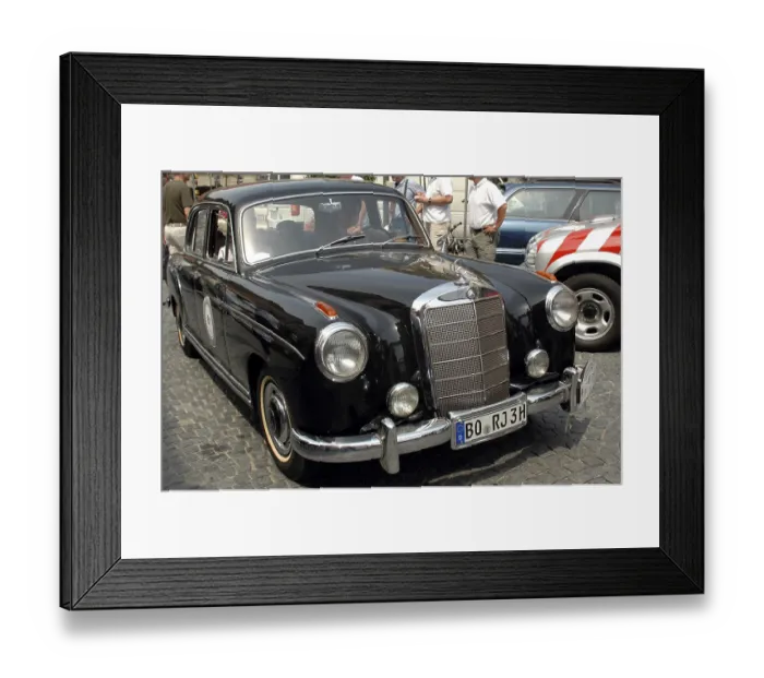 Framed Print : Vintage Mercedes, vintage car rally