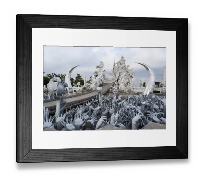 Framed Print : Sculpture of the creatures of hell