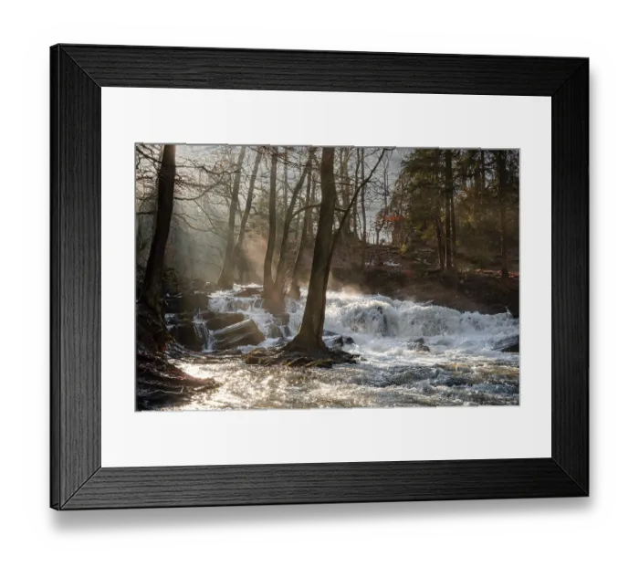 Framed Print : Selke Waterfall in the Harz Mountains