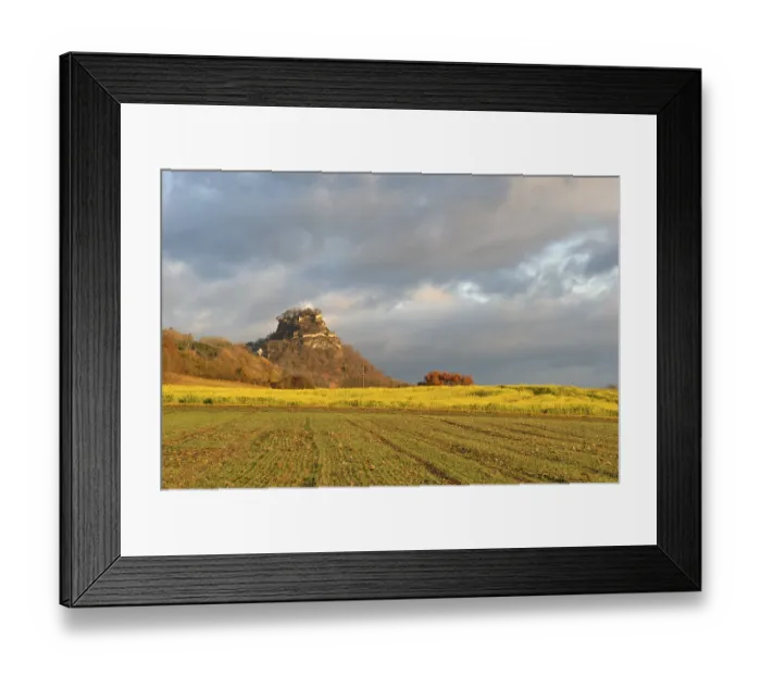 Framed Print : Volcanic rocks in the hegau area - Baden Wuerttemberg