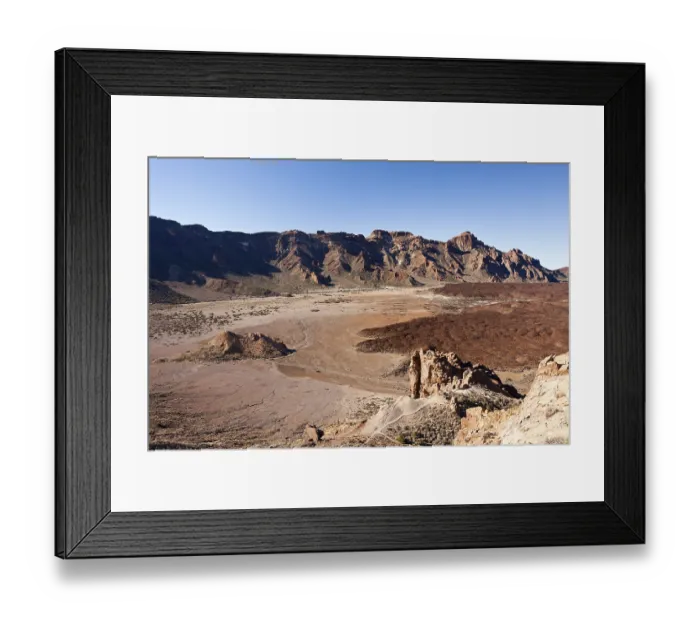 Framed Print : View from Roques de Garcia into the Canadas of the Teide National Park